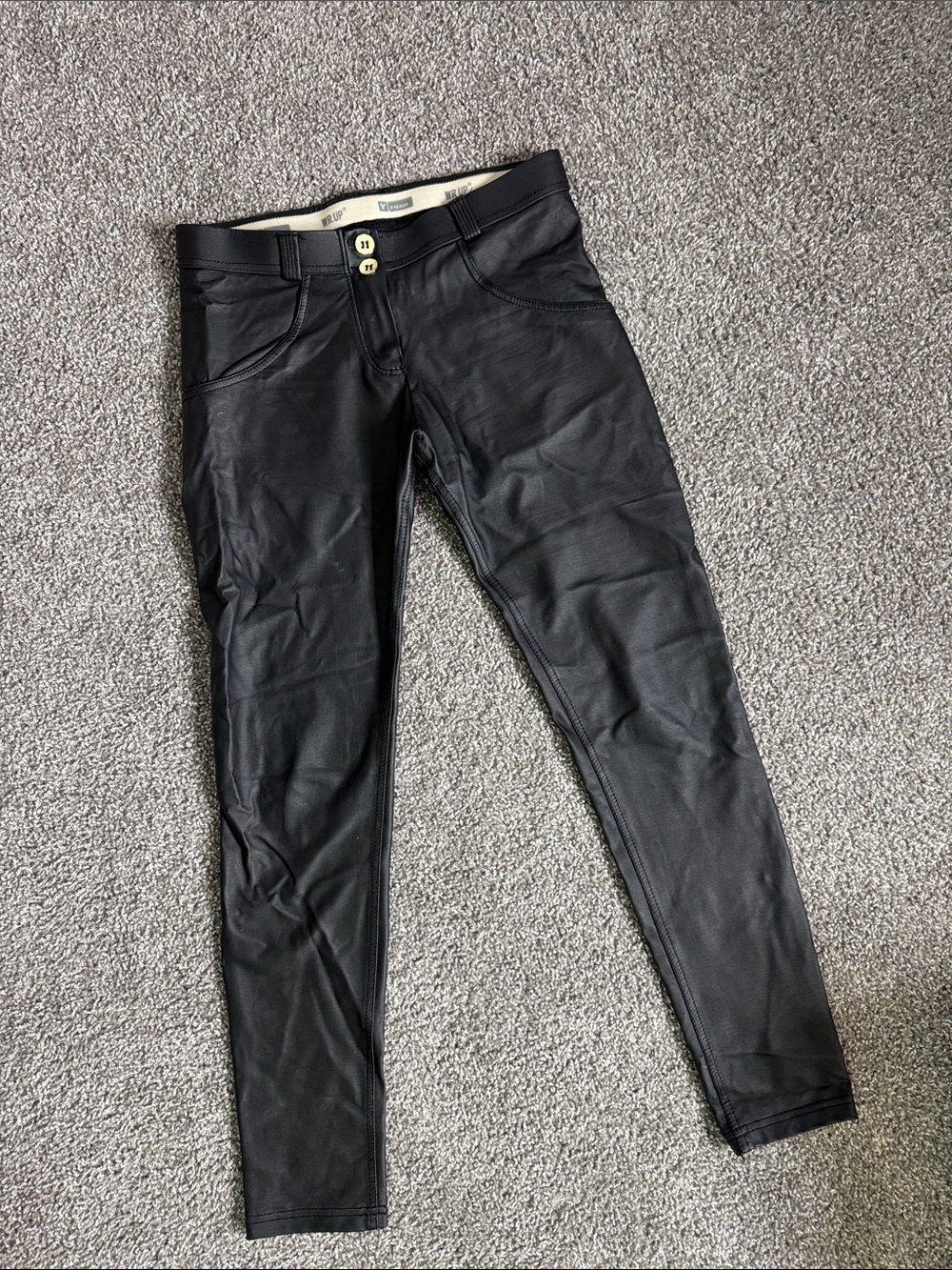Freddy Black Faux Leather Skinny Jeans